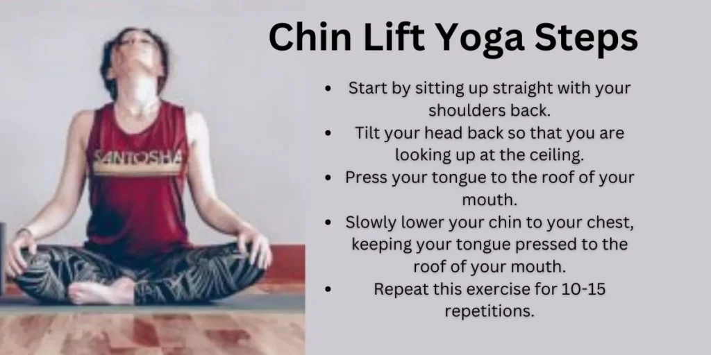 Chin lift yoga steps